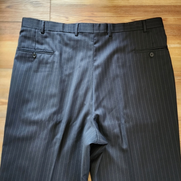 Brooks Brothers Mens 1818 Madison Fit Wool Navy Pinstripe Pants Size 41W 46L - Picture 4 of 7